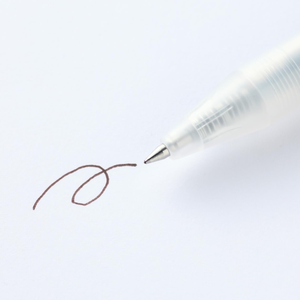 Stylo gel rétractable 0,5 mm marron, écriture fluide