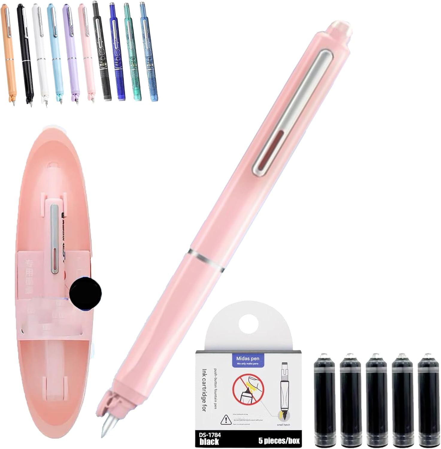 Stylo plume rétractable 0,38 mm rechargeable