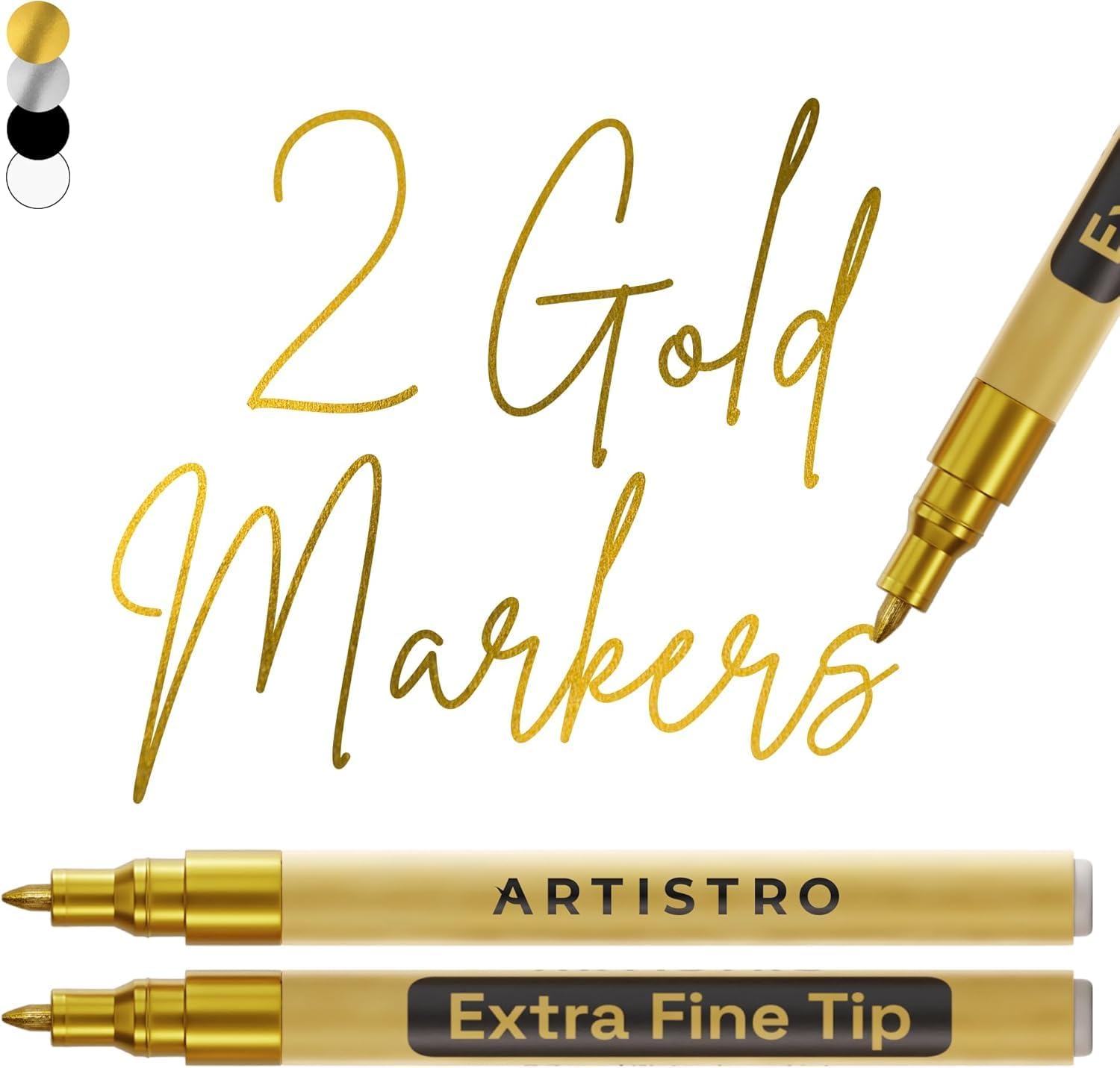 Stylos Acryliques Dorés Artistro – Pointe Extra Fine 0,7 mm