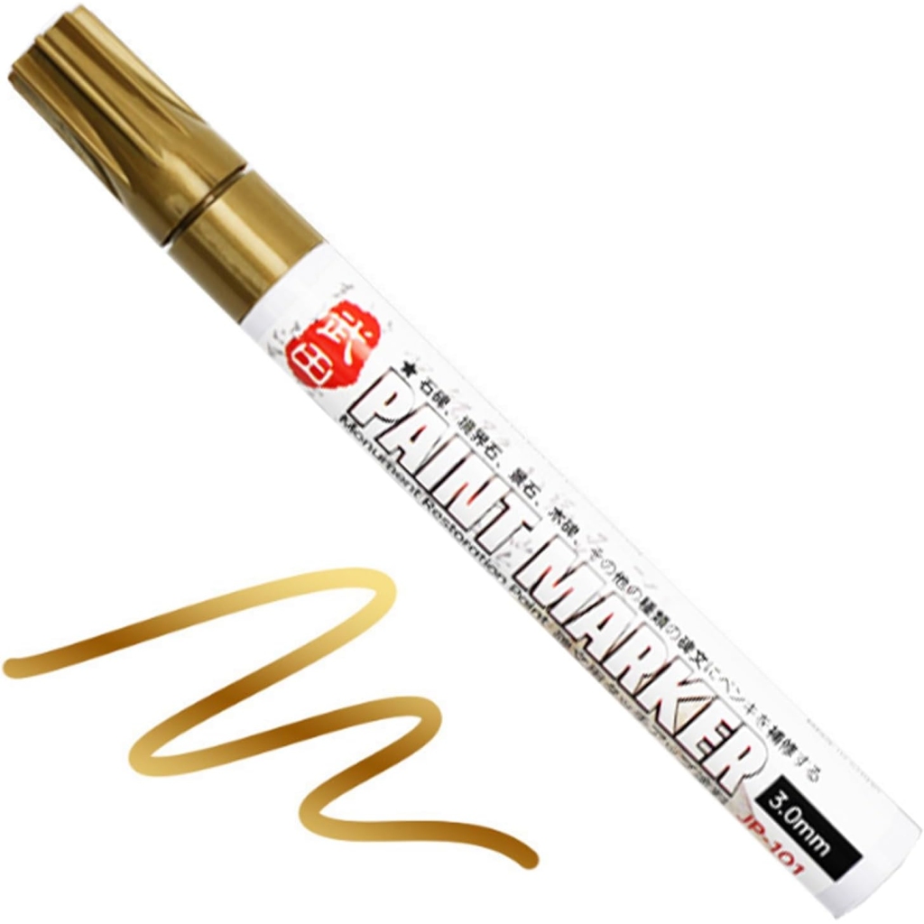 Stylo Acrylique Doré pour Peinture Extérieure