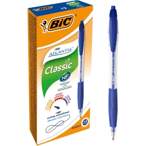 Stylos-Bille BIC Atlantis Classic – Bleu (12)
