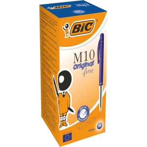 Stylos Bille BIC M10 Pointe Fine - boîte de 50