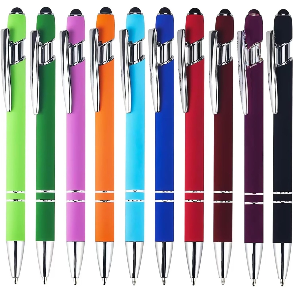 Stylos Bille Rétractables 2 en 1 - 10 Pièces