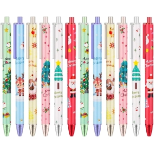 <p><strong>Stylos Bille Rétractables Gel Noir - Noël</strong></p>