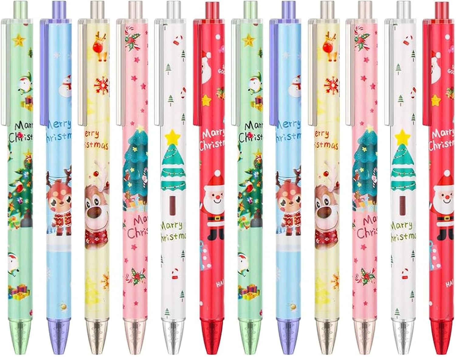 Stylos Bille Rétractables Gel Noir - Noël