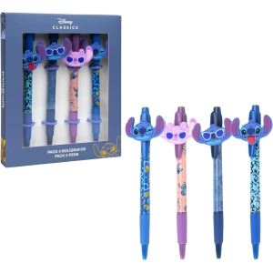 <p><strong>Stylos Disney Lilo et Stitch - Lot de 4</strong></p>