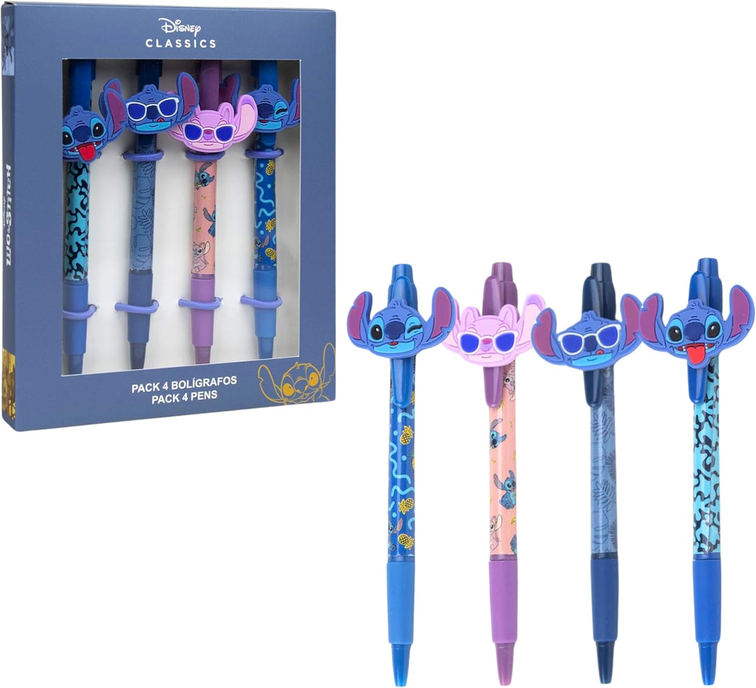 Stylos Disney Lilo et Stitch - Lot de 4