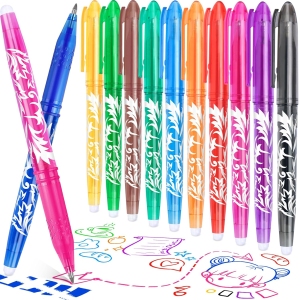 Stylos Effaçables 12 Couleurs - Pointe 0,5 mm