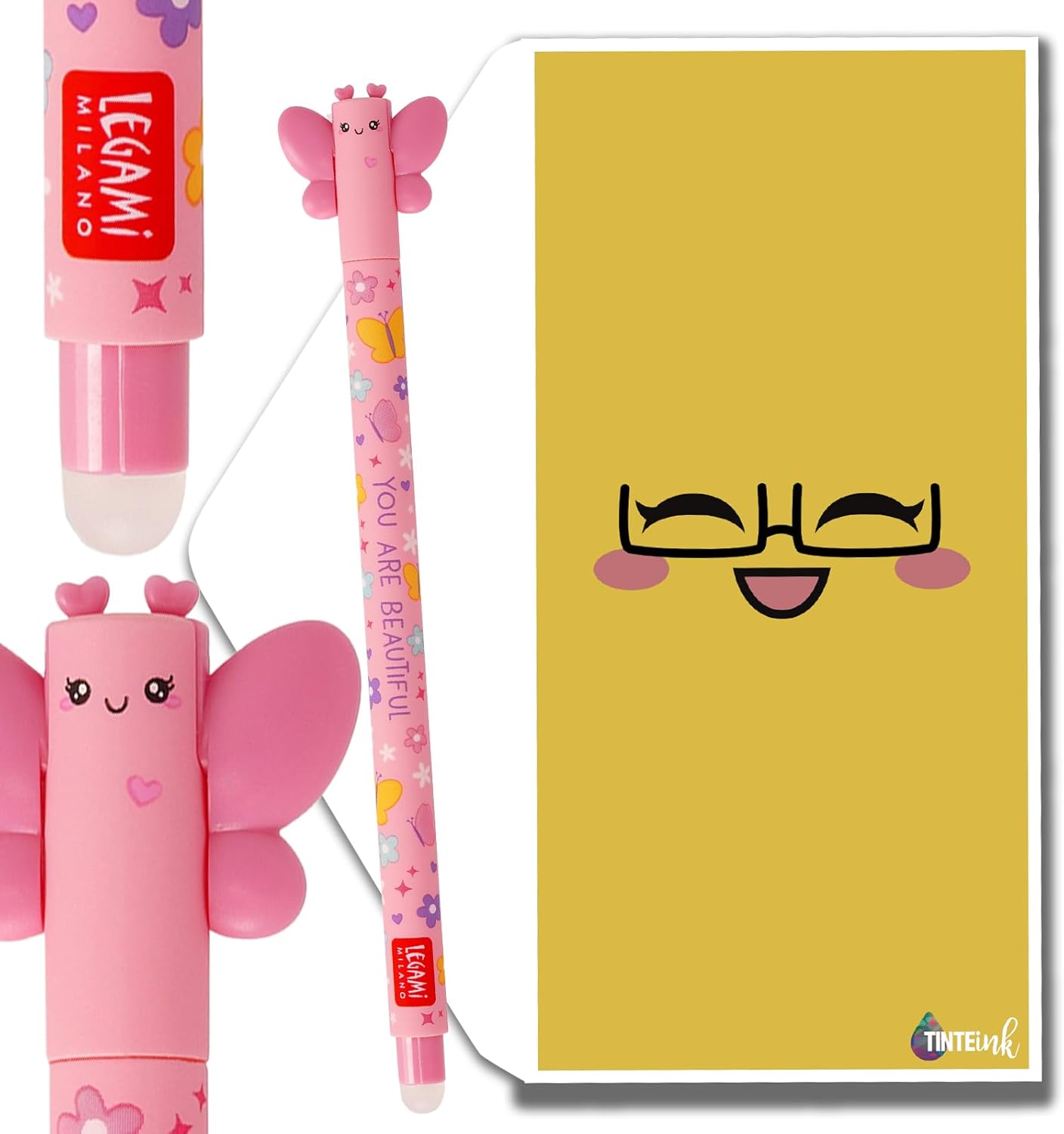 Stylos Effaçables Legami - Design Papillon Mignon