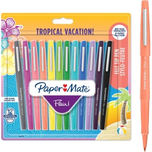 <p><strong>Stylos Feutres Paper Mate Flair - Lot de 12 Couleurs Tropicales</strong></p>