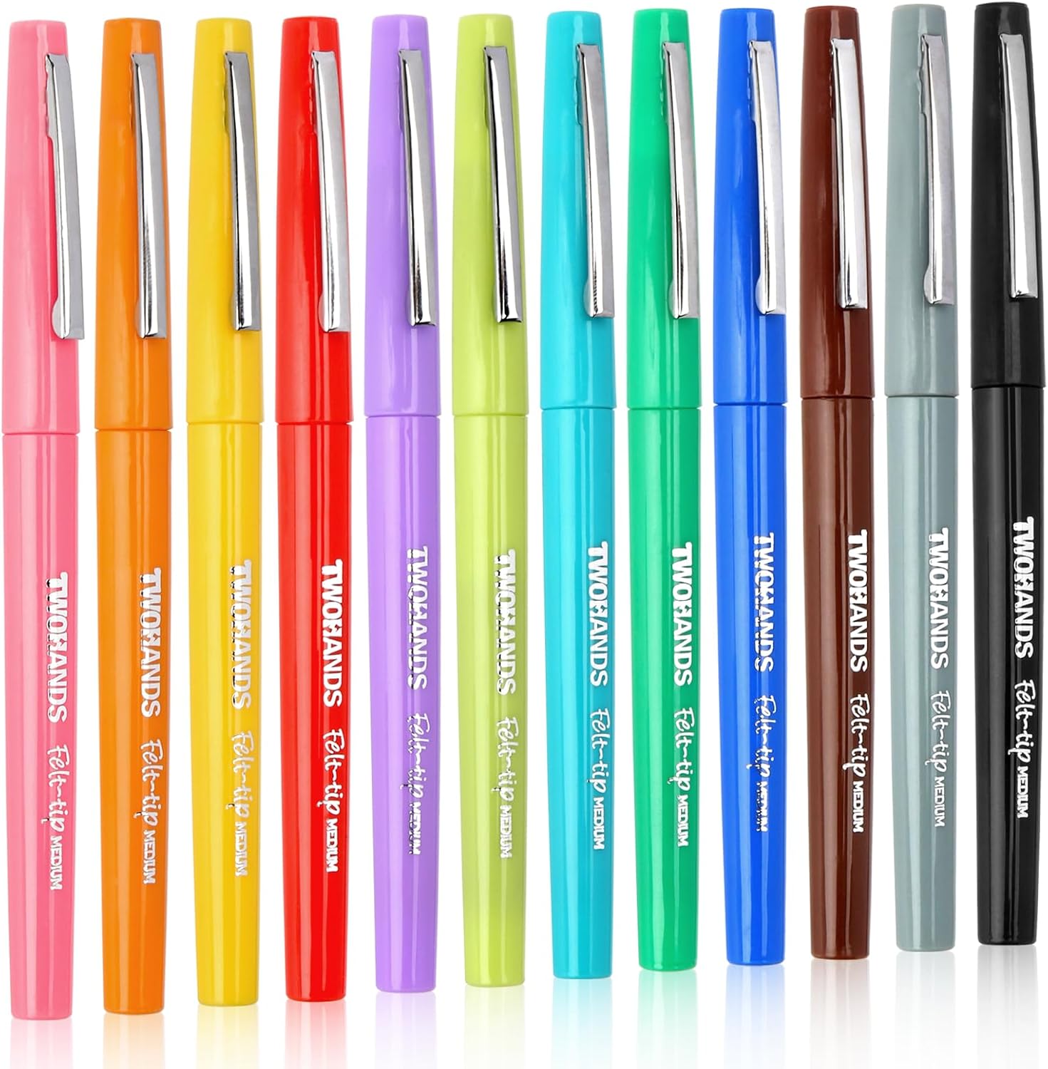 Stylos Feutres TWOHANDS - Assortiment Couleurs 12 Pièces