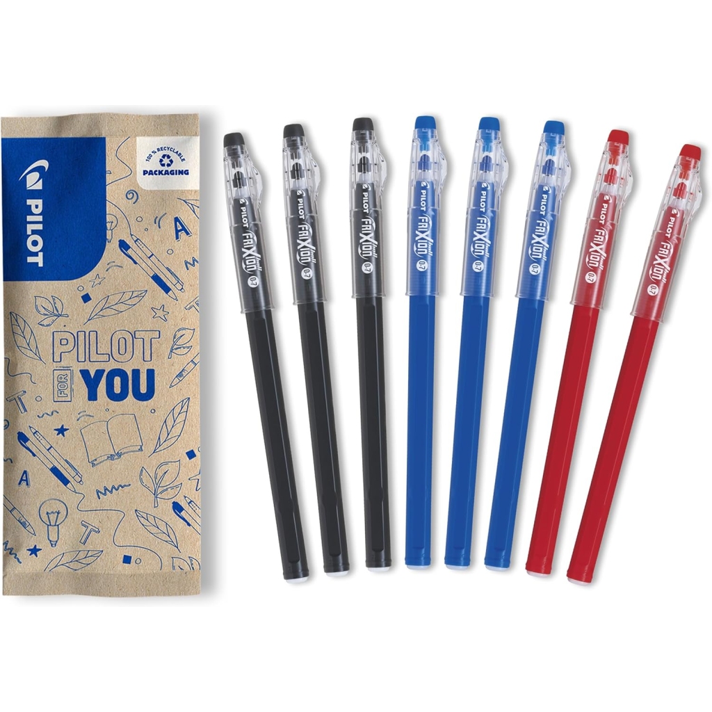 Lot de 8 Stylos FriXion Ball Stick Effaçables