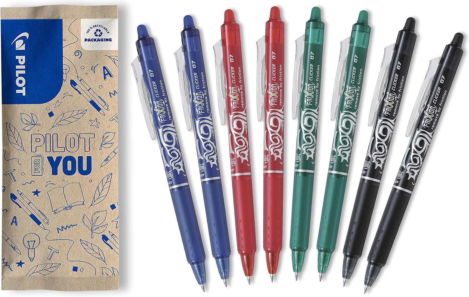 Stylos Frixion Ball Clicker - Lot de 8