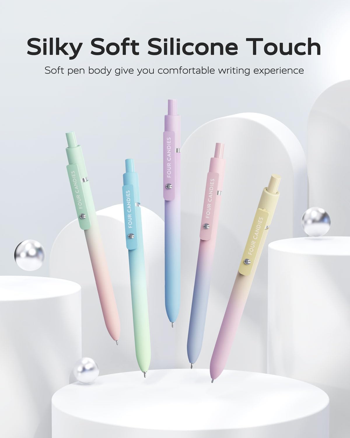 Stylos Gel 5Pcs 0.7mm - Écriture Sèche Rapide – Image 2