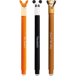 Stylos Gel Animaux Effaçables - 3 Pack