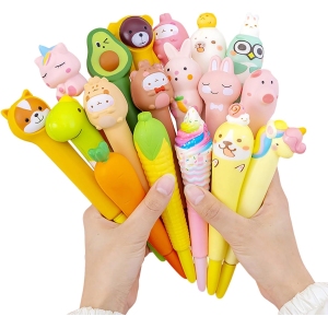 Stylos Gel Anti-Stress Mignons – Lot de 10