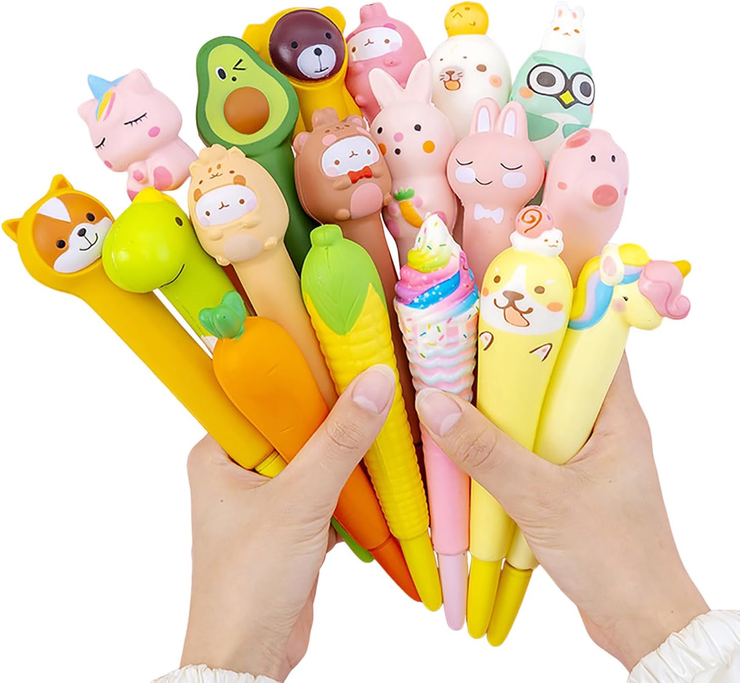 Stylos Gel Anti-Stress Mignons - Lot de 10