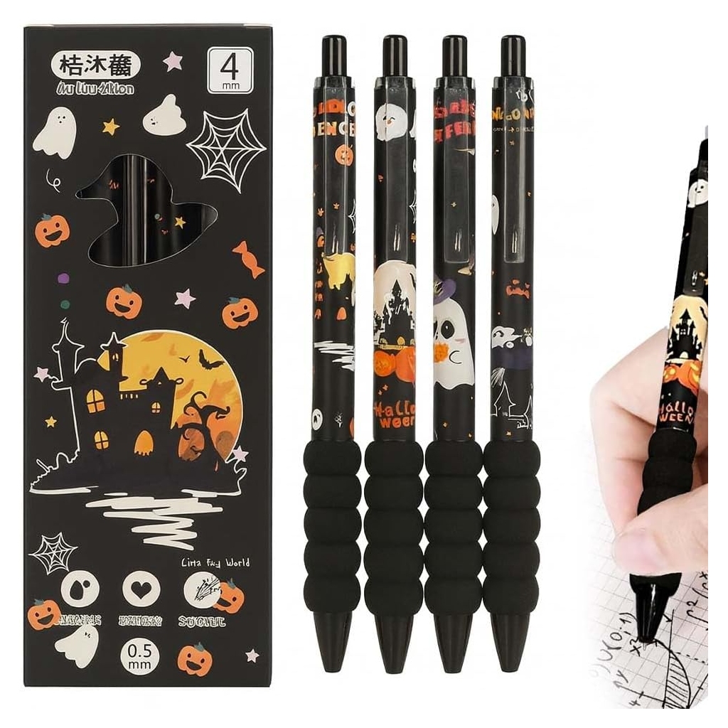 Stylos Gel Cartoon Halloween - 4 Pièces Mignonnes