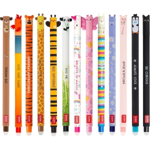 Stylos Gel Effaçables 13pcs - Animaux Colorés