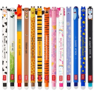 Stylos Gel Effaçables Animaux – 13 Pièces Ludiques