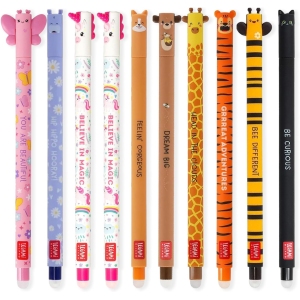 <p><strong>Stylos Gel Effaçables Animaux - Lot de 10</strong></p>