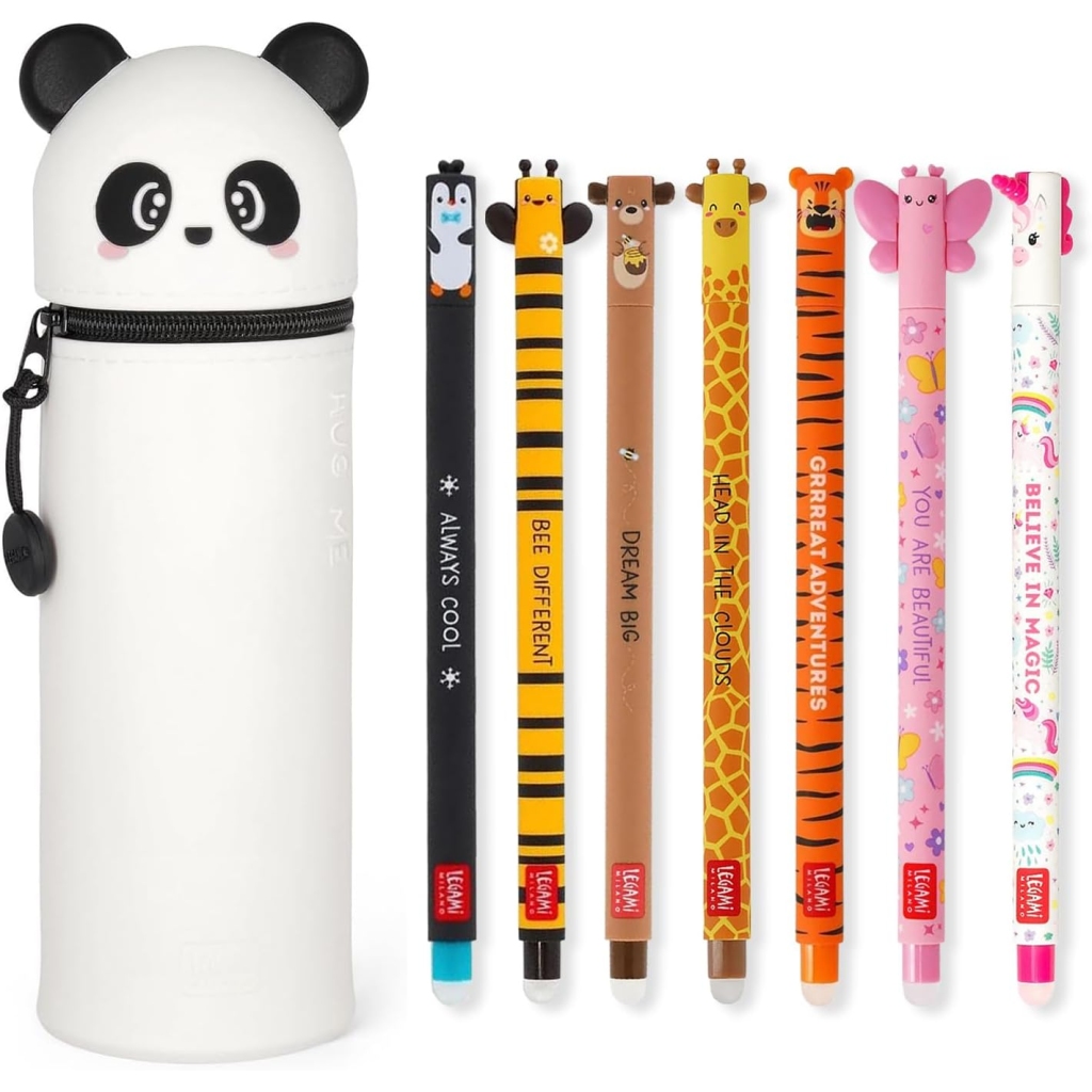 Stylos Legami Gel Effaçables + Trousse Panda