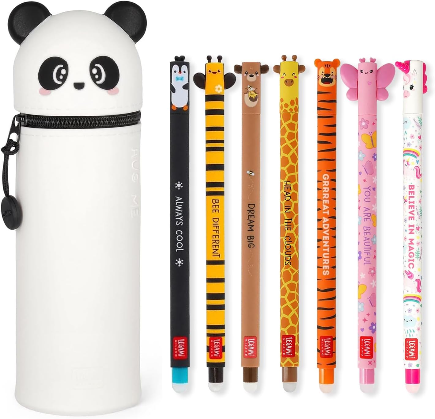 Stylos Gel Effaçables Legami + Trousse Panda