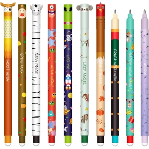 Stylos Gel Effaçables - Lot de 8 Couleurs Noël