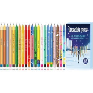 Stylos Gel Effaçables Multicolores - Lot de 21