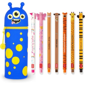 Stylos Gel Effaçables + Trousse 2 en 1 – Monster