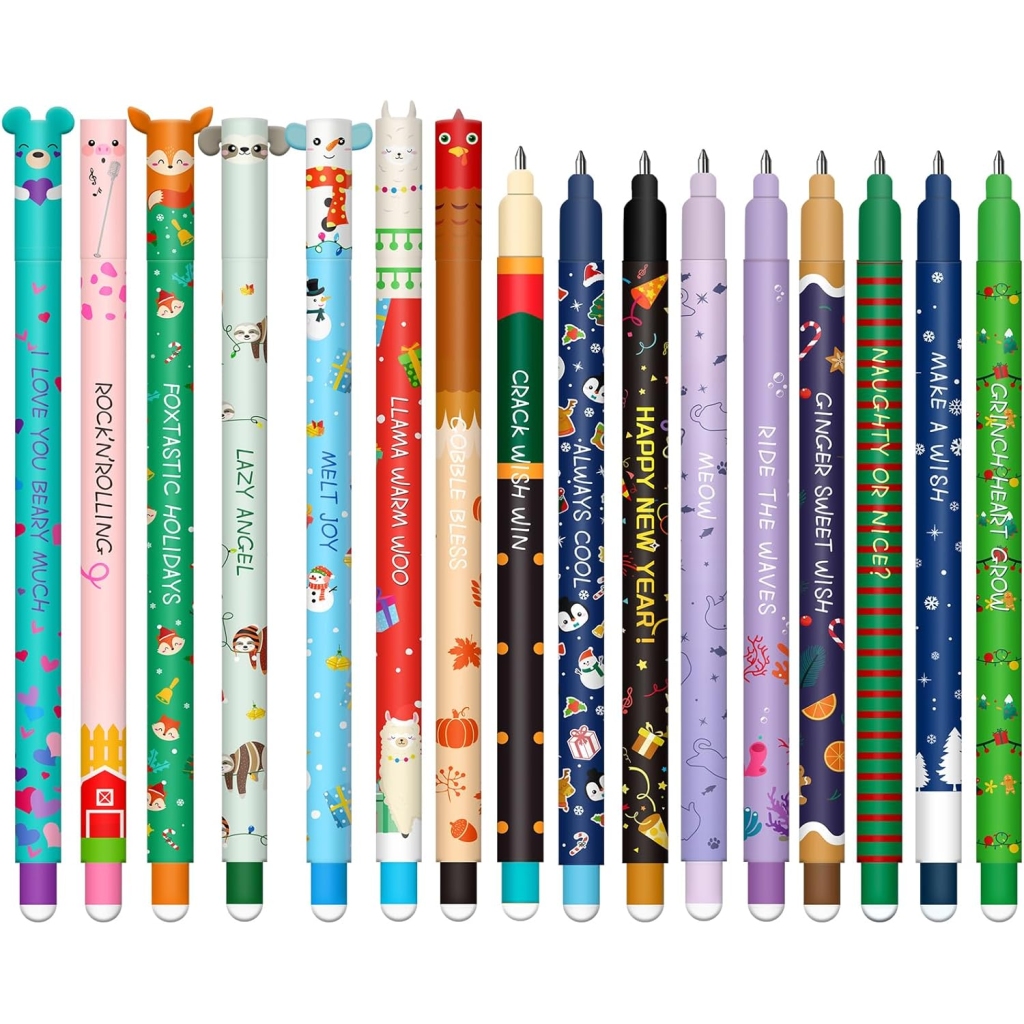 Stylos Gel Effaçables VyxZythron - Noël (16 pièces)