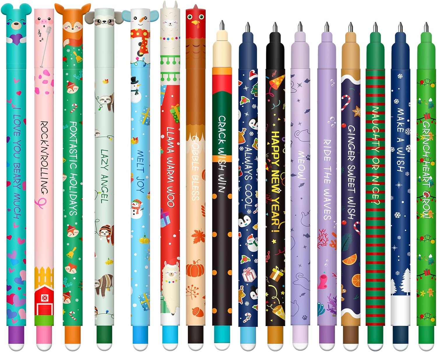 Stylos Gel Effaçables VyxZythron - Noël (16 pièces)