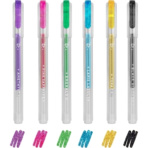 <p><strong>Stylos Gel Glitterate - Lot de 6 Couleurs Métallisées</strong></p>