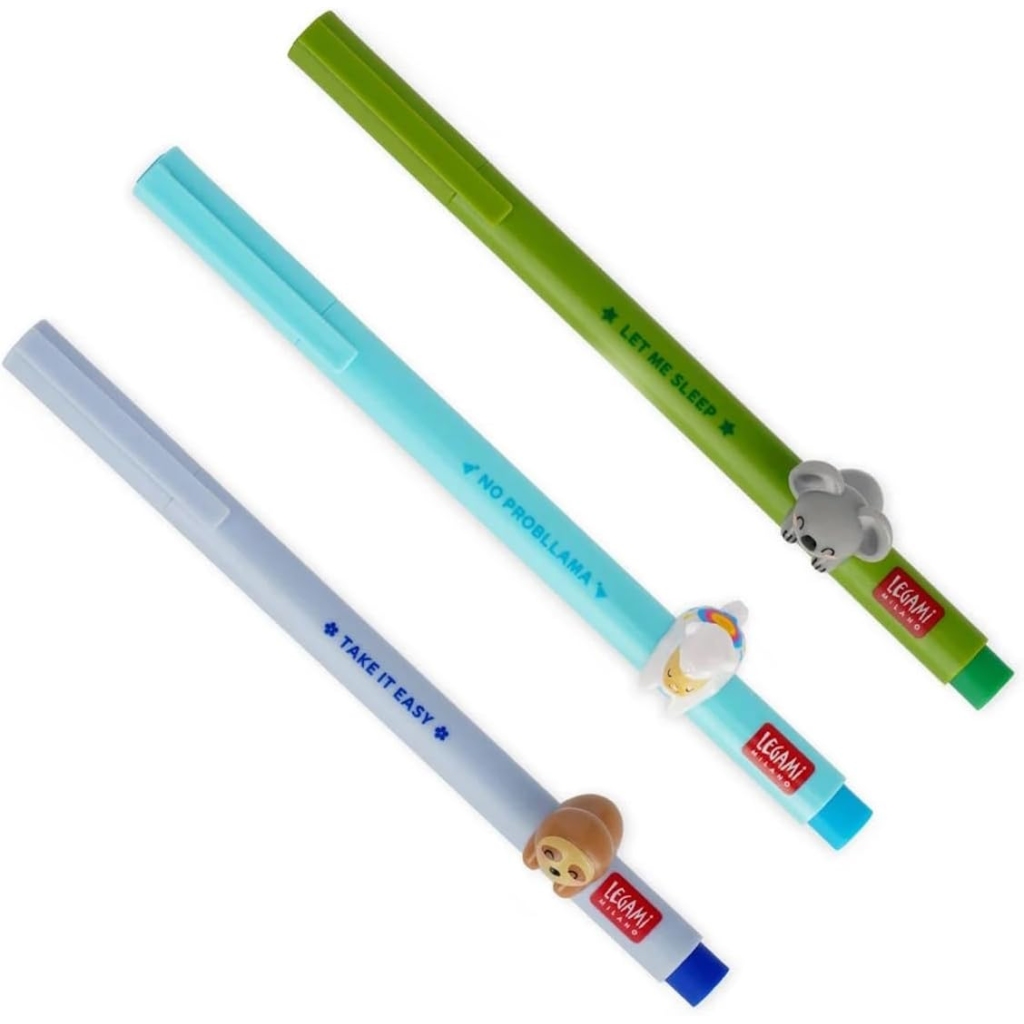 Stylos Gel Lovely Friends - Lot de 3 Animaux