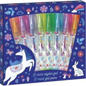 Stylos Gel Pailletés Licorne – 8 Minis Janod