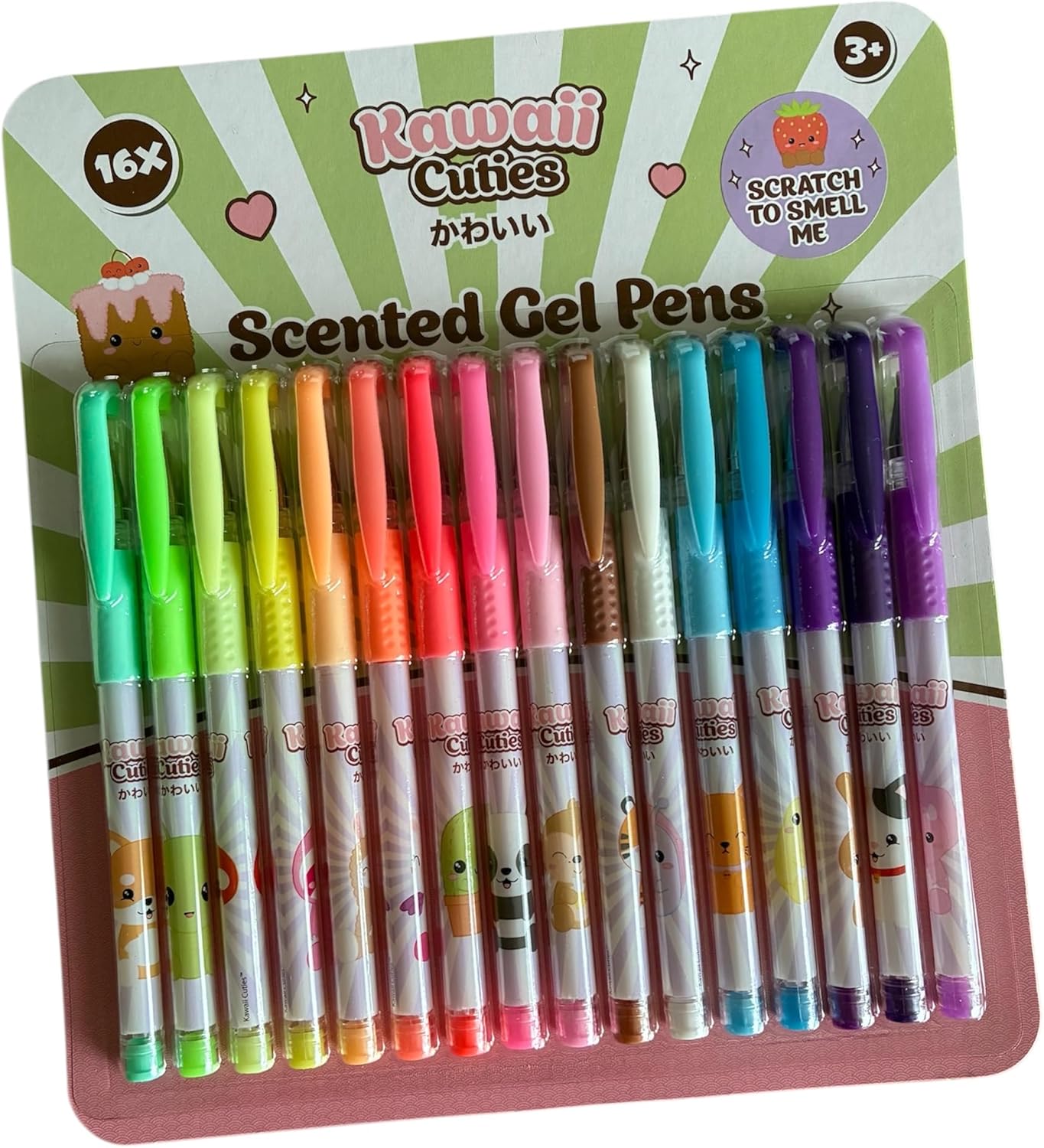 Stylos Gel Parfumés Kawaii Cuties - 16 Couleurs Fruitées