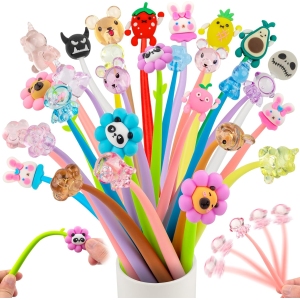 Stylos Kawaii Anti-Stress Animaux & Fleurs