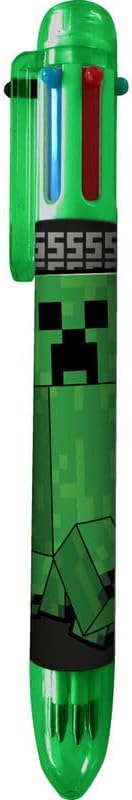 Stylos Minecraft Rétractables 6 en 1 Arc-en-Ciel