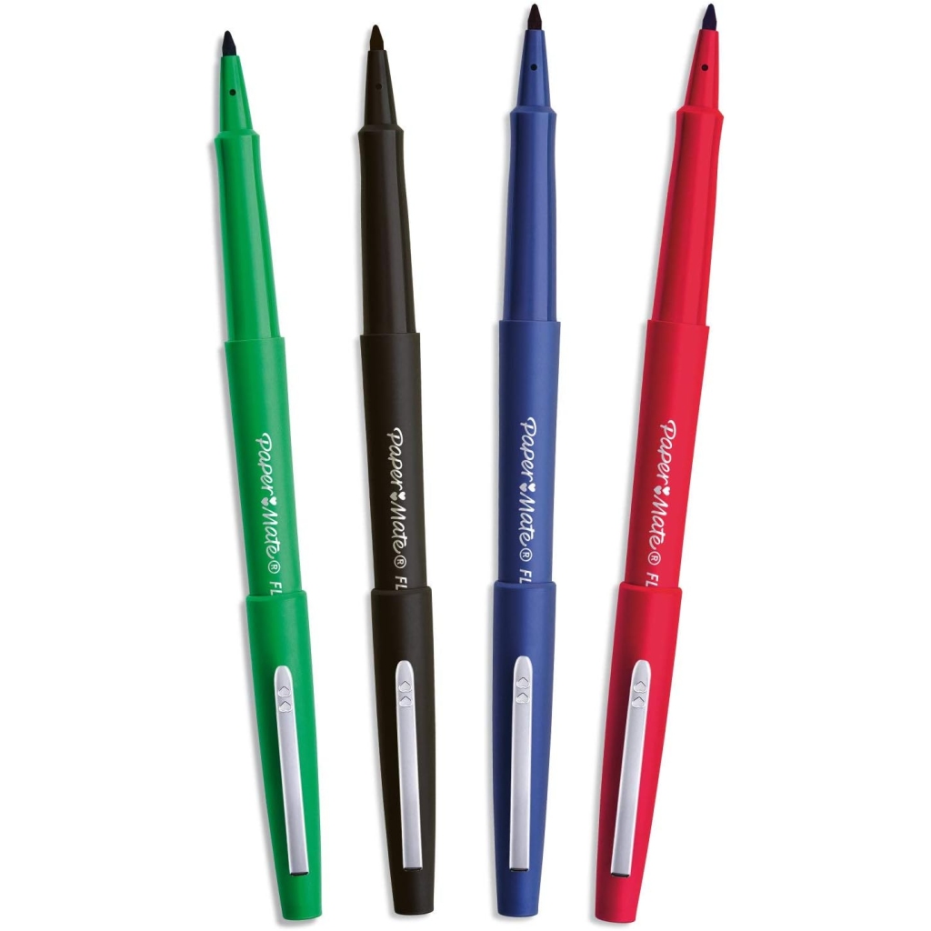 Stylos Paper Mate Fibrés Assortis - 4 pièces