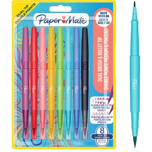 Stylos Paper Mate Flair DUAL - Lot de 8 Couleurs