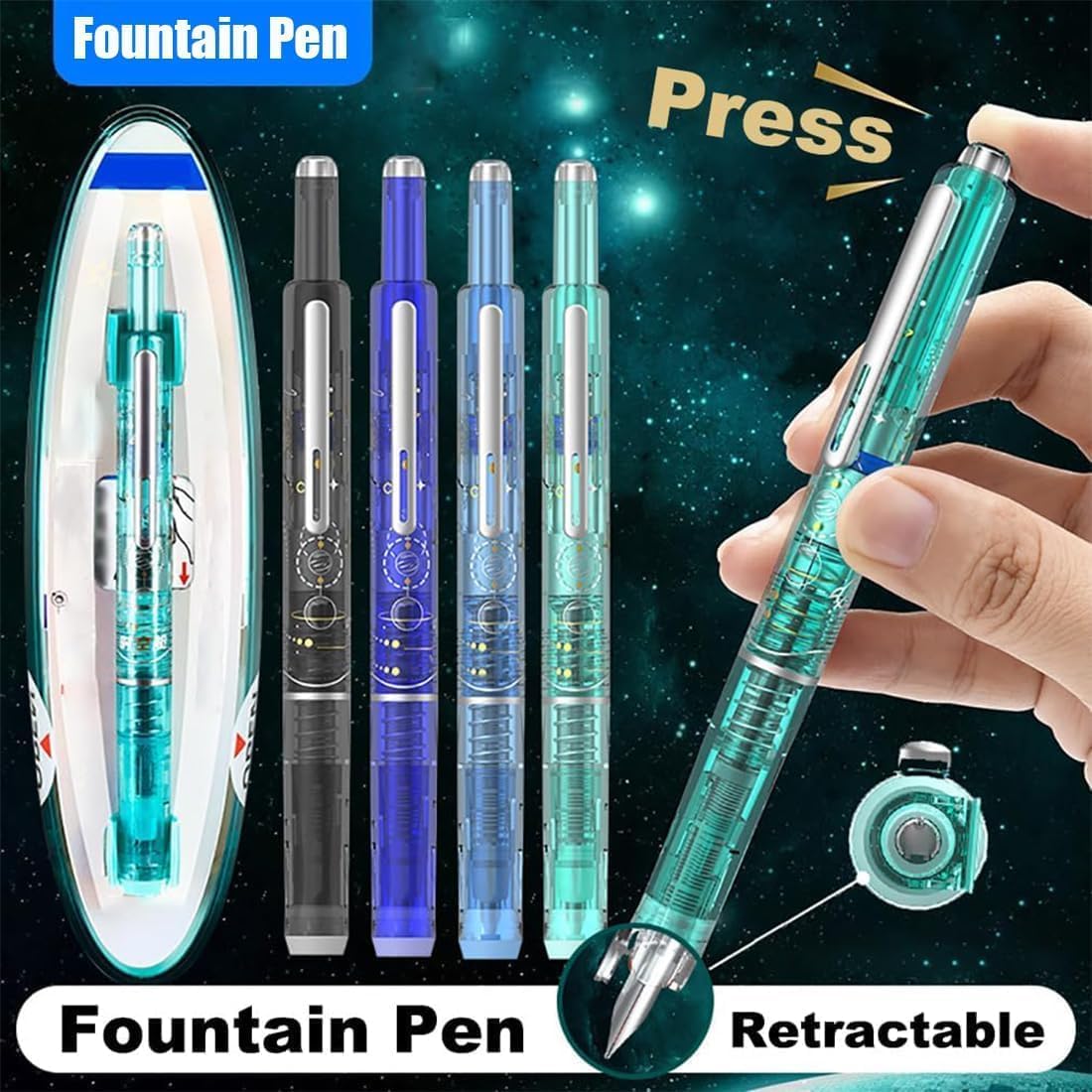 Stylos Plume Rétractables Refill 0.38mm - 5 Cartouches – Image 2