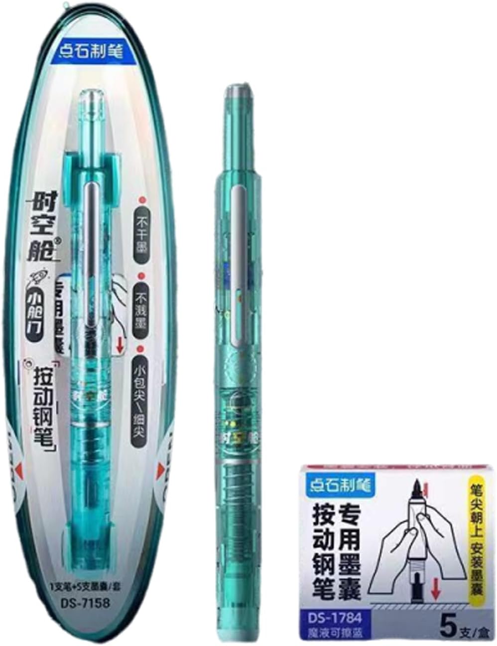 Stylos Plume Rétractables Writech Clictek - Set 1+5