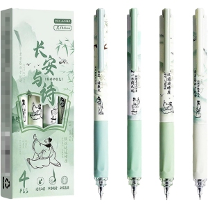 Stylos Rétro Chinois - Lot de 4, Séchage Rapide