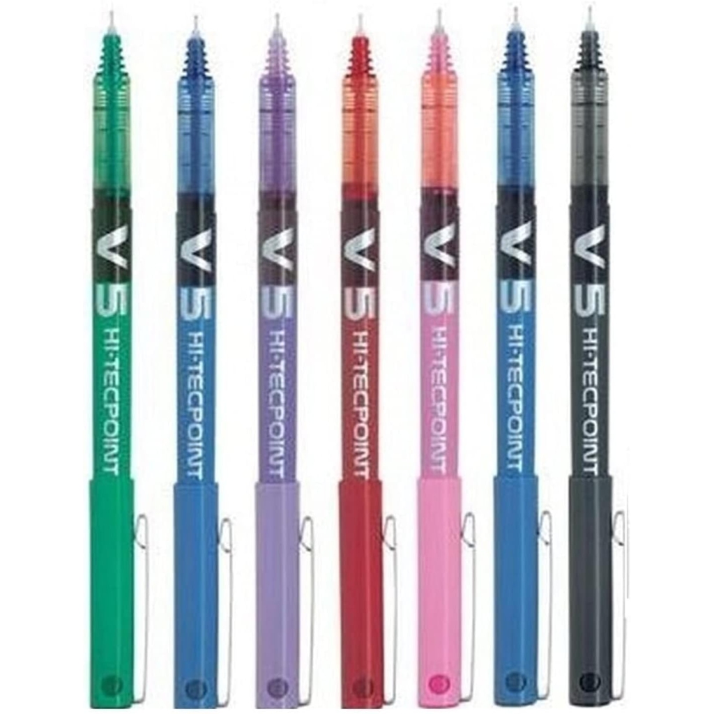 Stylos Roller Pilot BX V5 - Lot de 7 Couleurs
