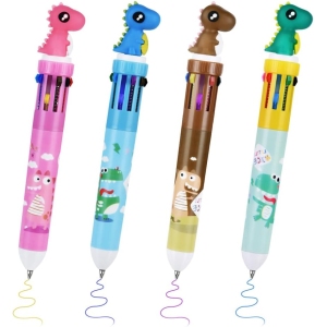 Stylos Roulants Multicolores Dinosaure – 4pcs