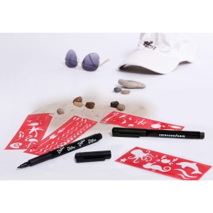 Stylos tatouage eberhard faber set 2 noirs 4 pochoirs