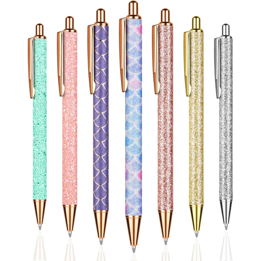 Stylos à Bille Métal 7PCS - Élégance & Brillance