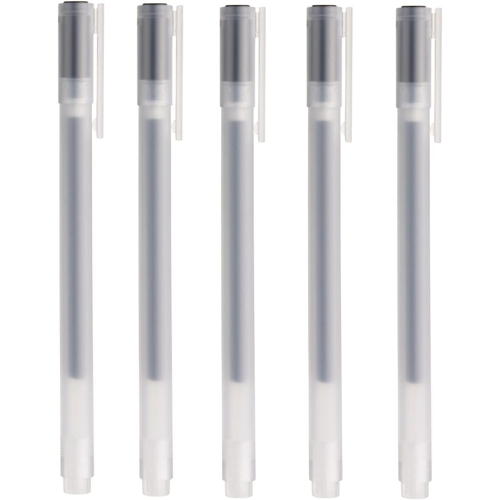 Stylos à Bille simple Muji Lot de 5 - 0,5 mm Noir