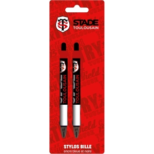 Stylos à Bille Rétractables Stade Toulousain - Lot de 2