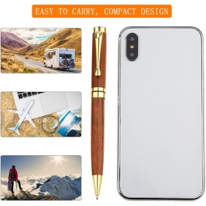 Stylos à Bille en Bois Avec Recharges - Coffret Cadeau 4PCS